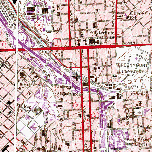 Topographic Map of Penn Station, MD