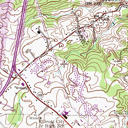 Topographic Map of Autumn Hill, MD