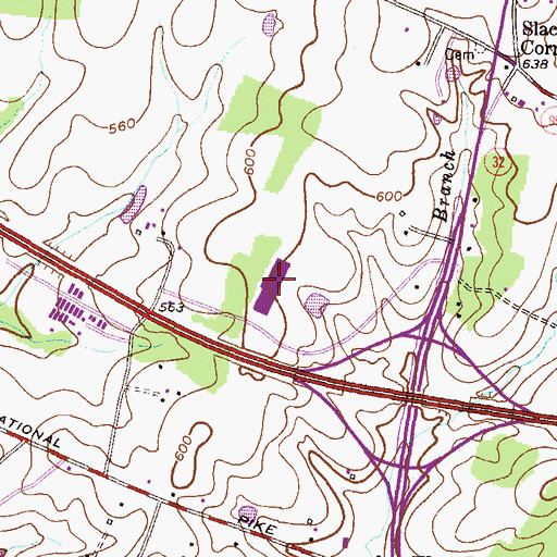 Topographic Map of Baltimore Livestock Auction Market, MD