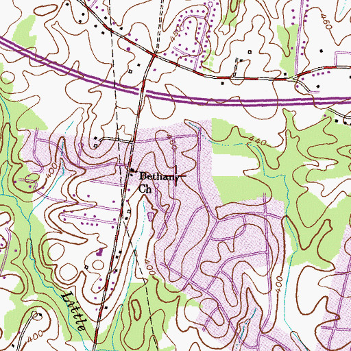 Topographic Map of Bethgate, MD