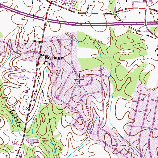 Topographic Map of Bethwood, MD