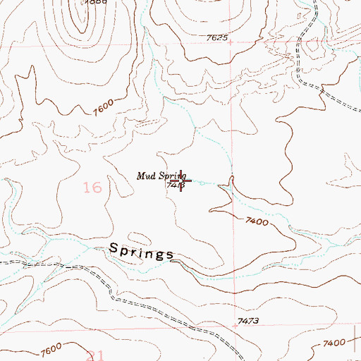Topographic Map of Mud Spring, CO