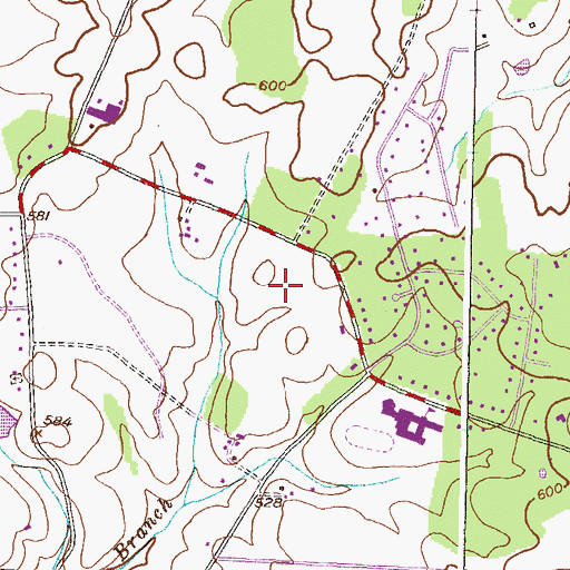Topographic Map of Brantly, MD