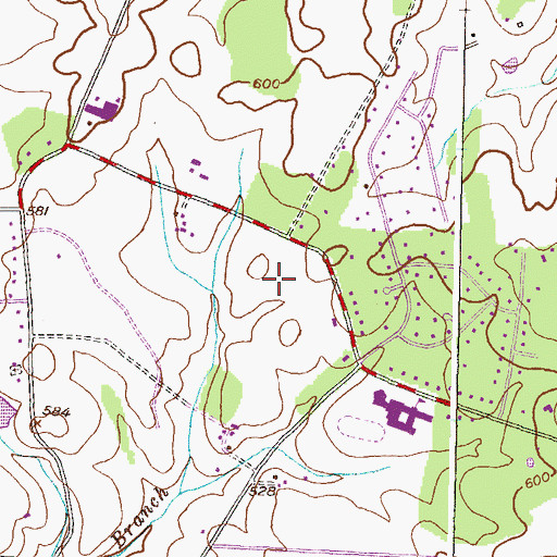 Topographic Map of Brantly, MD