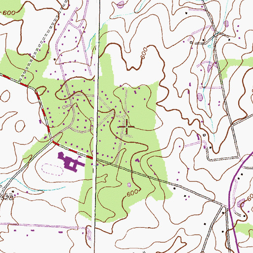 Topographic Map of Burnt Woods, MD
