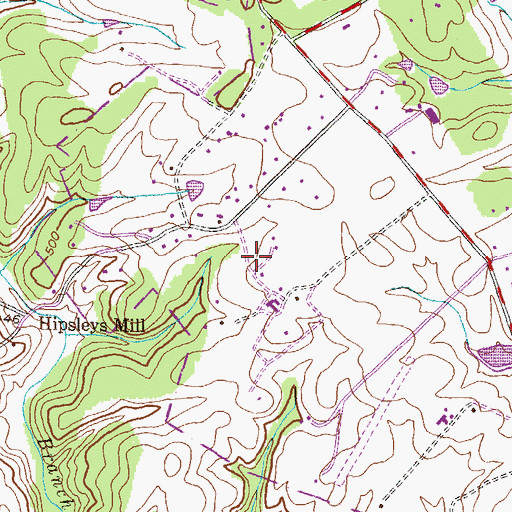 Topographic Map of Cabin River Farms, MD