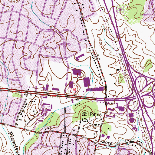 Topographic Map of Chatham Mall Shopping Center, MD