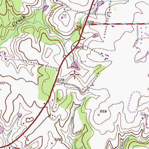 Topographic Map of Countryside, MD