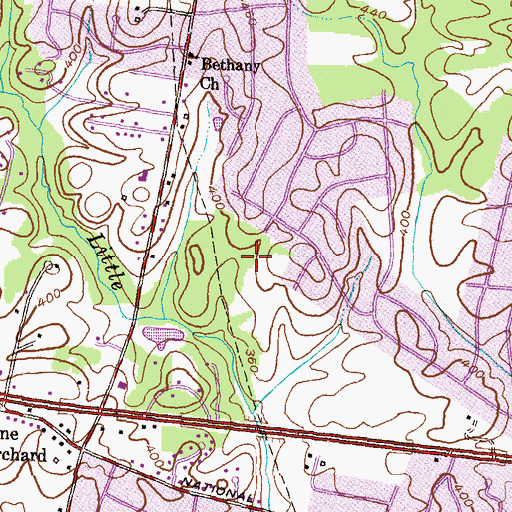 Topographic Map of Cypressmeade Park, MD