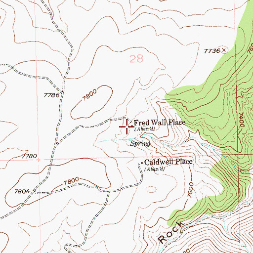 Topographic Map of Fred Wall Place, CO