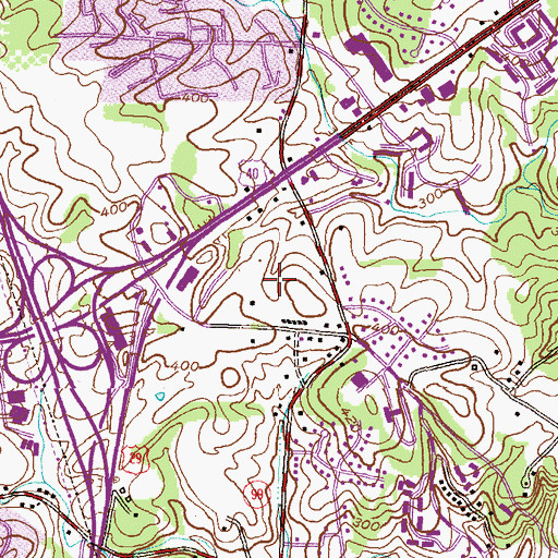 Topographic Map of Ellicott Center Industrial Park, MD