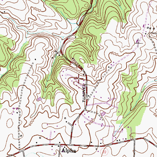 Topographic Map of Everlea, MD