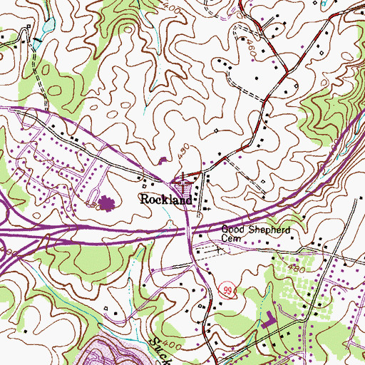 Topographic Map of First Church of the Nazarene, MD