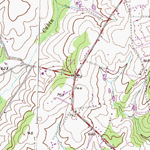 Topographic Map of Florence Manor, MD