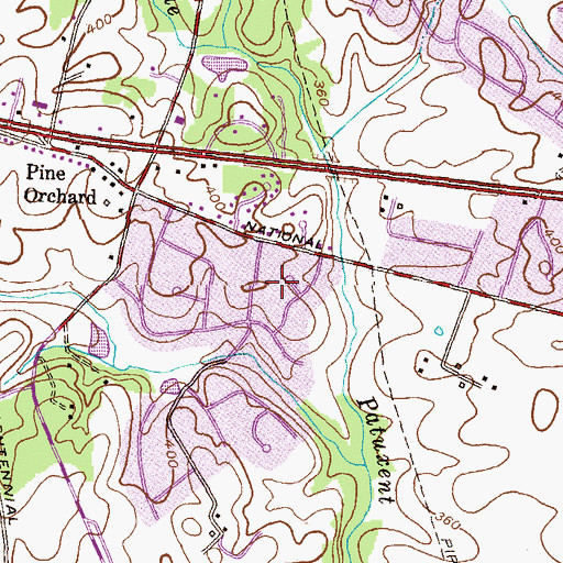 Topographic Map of Font Hill Manor, MD