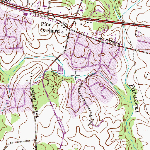 Topographic Map of Font Hill Park, MD