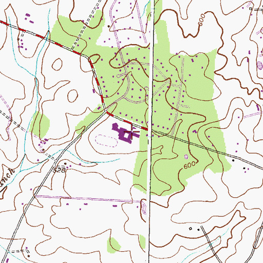 Topographic Map of Glenelg High School, MD