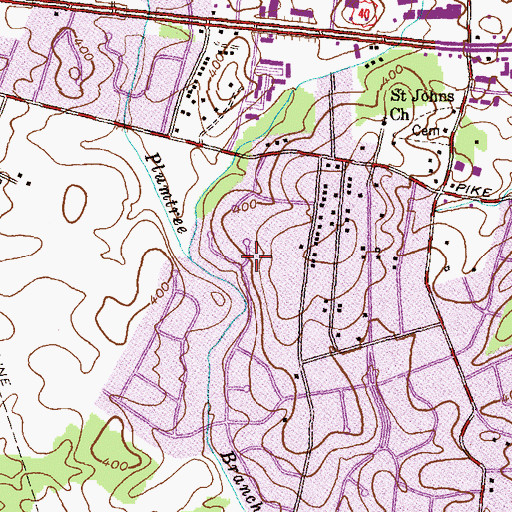 Topographic Map of Gray Rock, MD