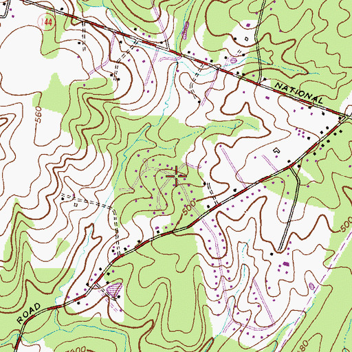 Topographic Map of Green Henge, MD