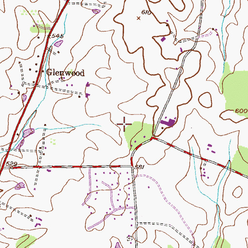 Topographic Map of Green Meadows, MD