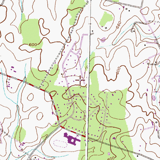 Topographic Map of Gwenlee Estates, MD