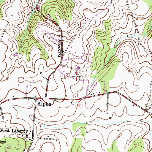 Topographic Map of Henryton Heights, MD