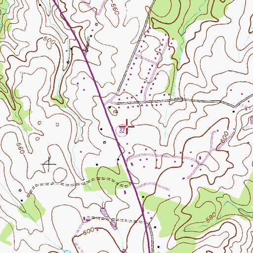 Topographic Map of Heritage Farms, MD