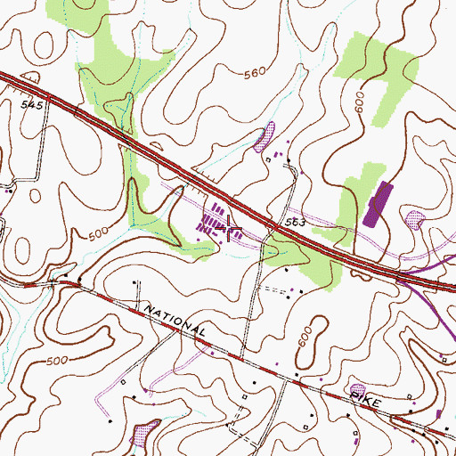 Topographic Map of Howard County Fairground, MD