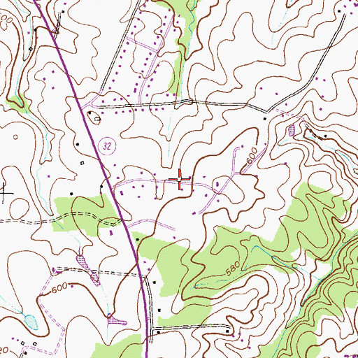 Topographic Map of Indian Hill, MD
