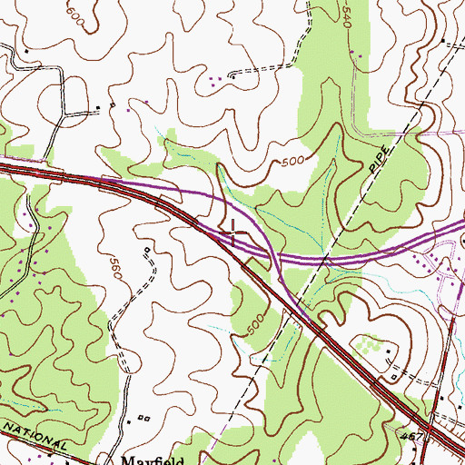 Topographic Map of Interchange 82, MD