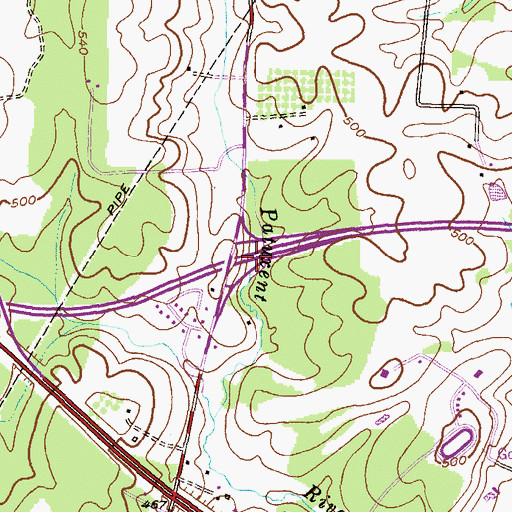 Topographic Map of Interchange 83, MD