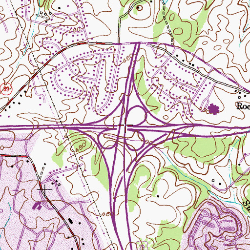 Topographic Map of Interchange 87, MD