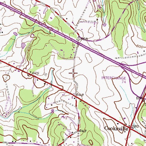 Topographic Map of Justifiable, MD