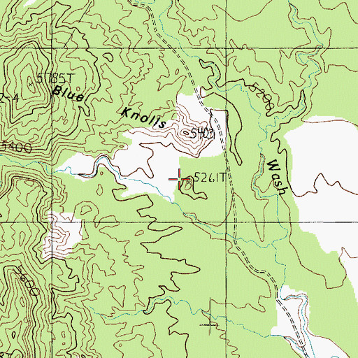 Topographic Map of Blue Knolls, AZ