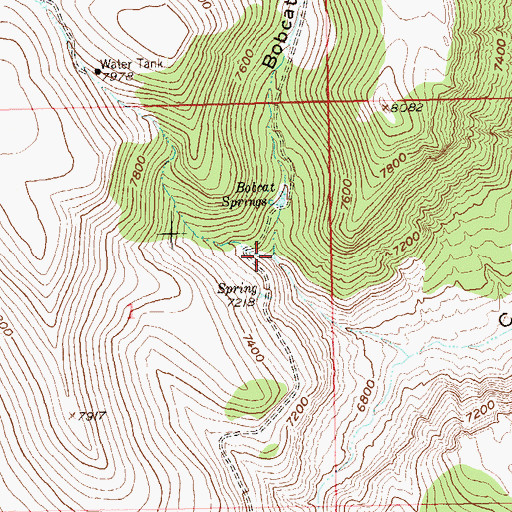 Topographic Map of Bobcat Draw, CO