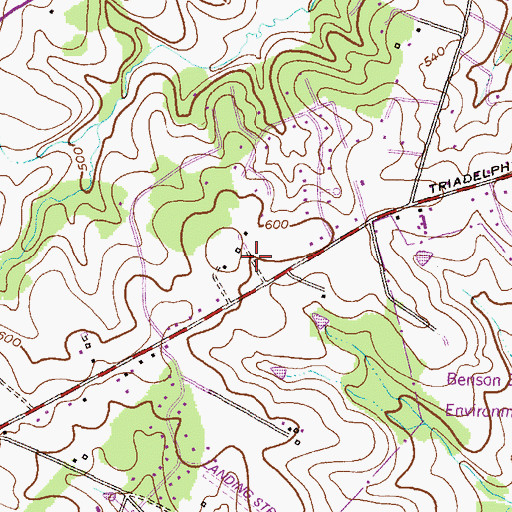 Topographic Map of Kingston, MD