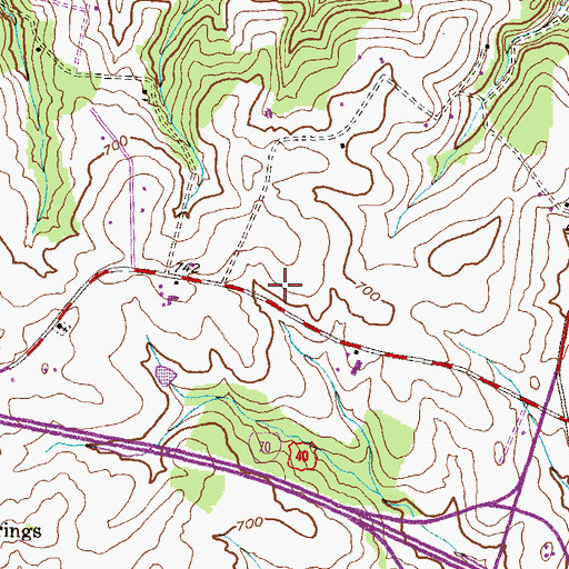 Topographic Map of Liberty Baptist Church, MD