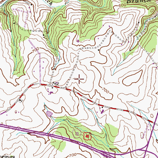 Topographic Map of Lisbon Manor, MD