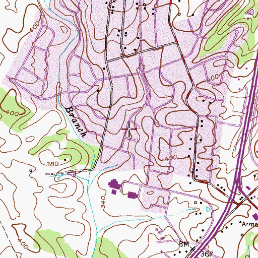 Topographic Map of McAlpine, MD