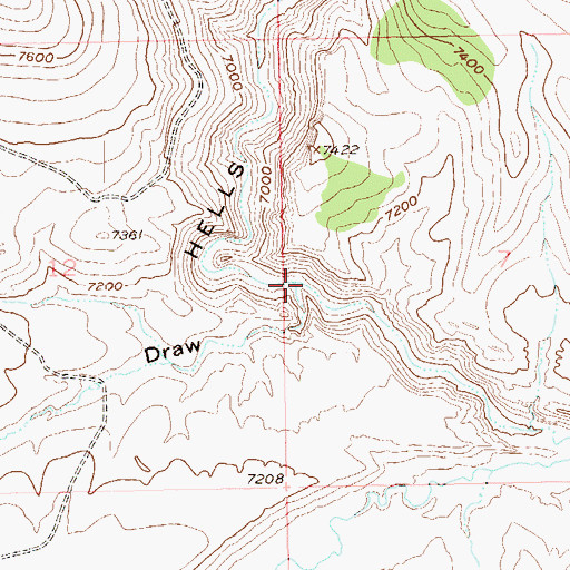 Topographic Map of Spike Hollow Draw, CO