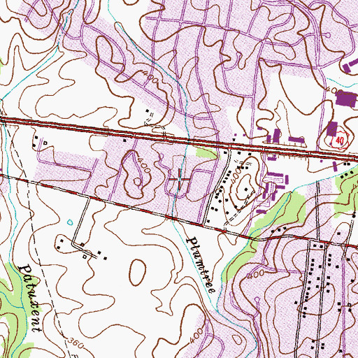Topographic Map of Nob Hill, MD