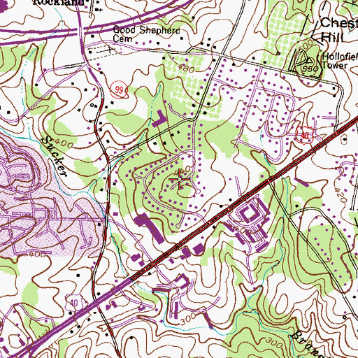 Topographic Map of Normandy Heights, MD