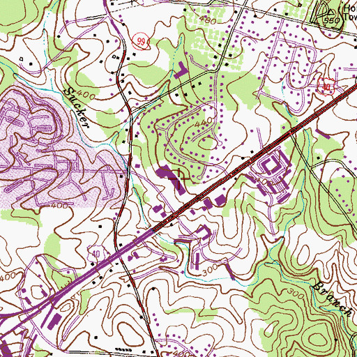 Topographic Map of Normandy Shopping Center, MD