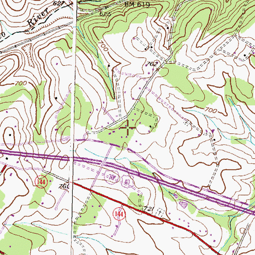 Topographic Map of Nursery View, MD