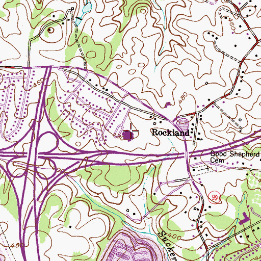 Topographic Map of Patapsco Middle School, MD