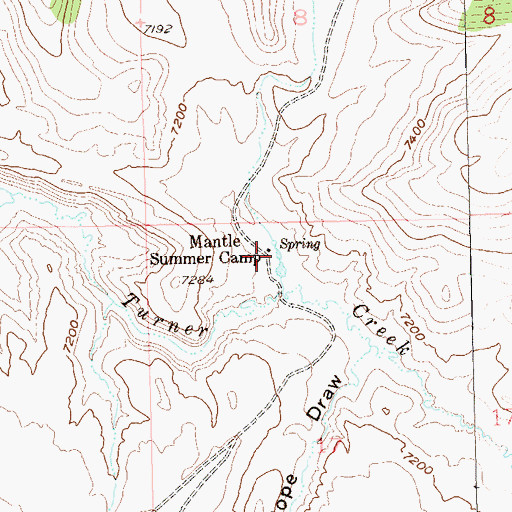 Topographic Map of Mantle Summer Camp, CO