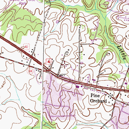 Topographic Map of Pine Orchard Church of the Brethren, MD
