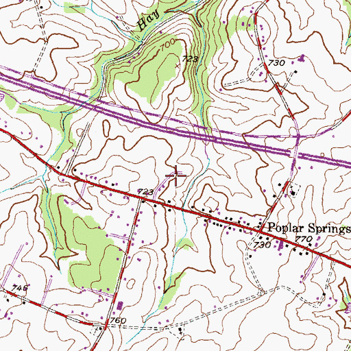 Topographic Map of Ritz Estates, MD