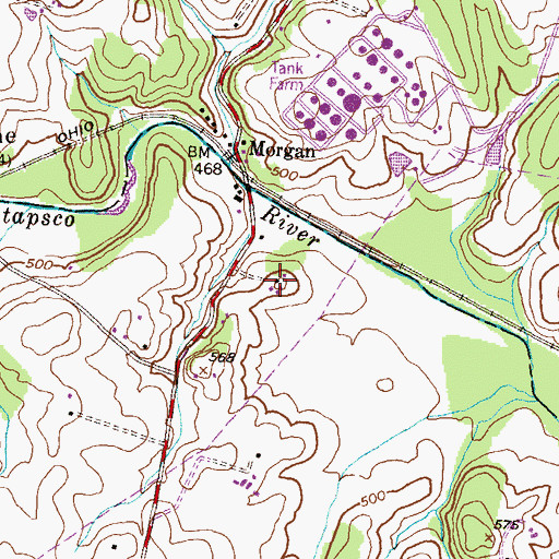 Topographic Map of River Plantations, MD