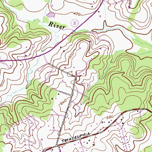 Topographic Map of Rose Mary Estates, MD